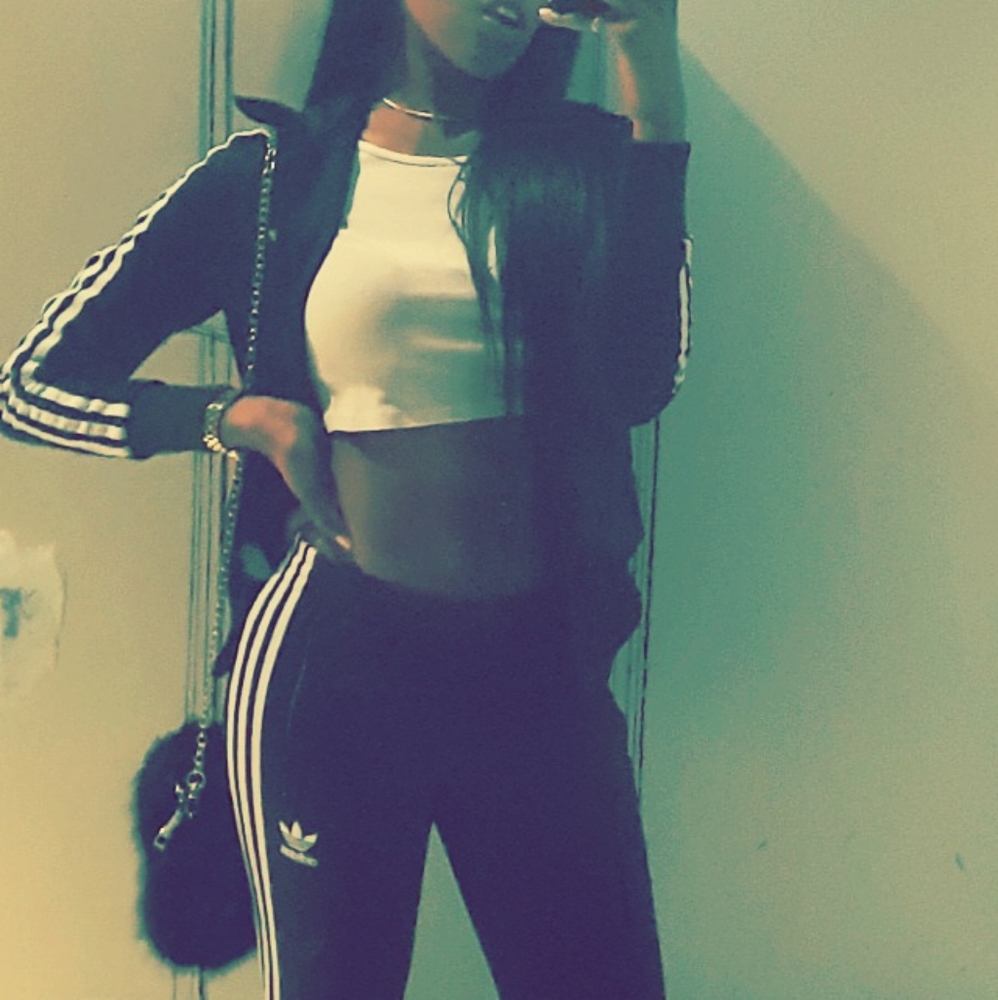 Classic fitted Adidas tracksuit